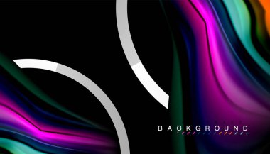 Sıvı sıvı metalik tarzı çizgi şeklinde Holografik dizayn renkleri