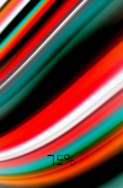 Gökkuşağı rengi dalgalar, bulanık vektör arka plan