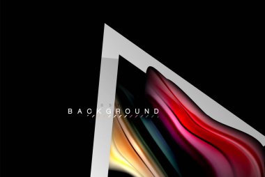 Sıvı sıvı metalik tarzı çizgi şeklinde Holografik dizayn renkleri