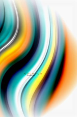 Gökkuşağı rengi dalgalar, bulanık vektör arka plan