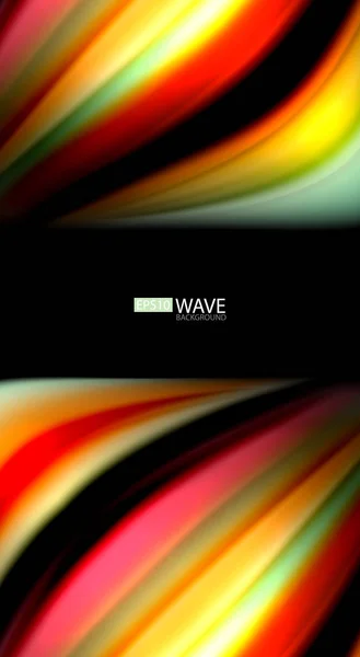 Blur color wave lines abstract background — Stock Vector