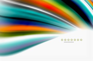 Gökkuşağı rengi dalgalar, bulanık vektör arka plan