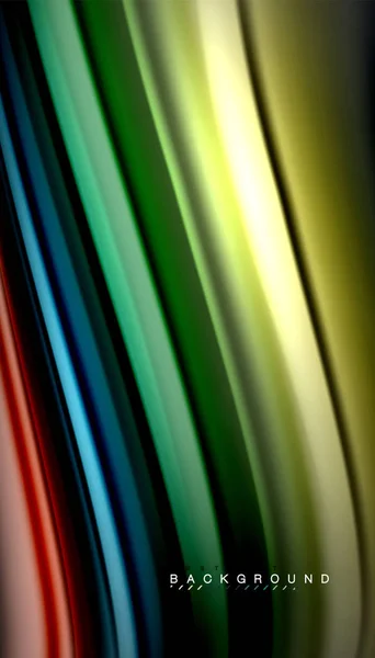 Mistura de fluidos cores, onda vetorial fundo abstrato —  Vetores de Stock