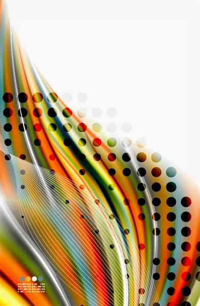 Gelombang warna pelangi, latar belakang abstrak vektor kabur - Stok Vektor