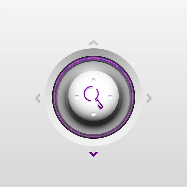 Suche Lupe Web-Taste, vergrößern Sie das Symbol. Modernes Lupenschild, Webseiten-Design oder mobile App — Stockvektor
