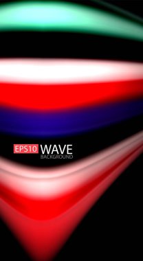 Dalga satırları sıvı gökkuşağı tarzı renk çizgili siyah arka plan üzerine soyut. Sunum, app duvar kağıdı, başlık sayfası veya poster için sanatsal illüstrasyon