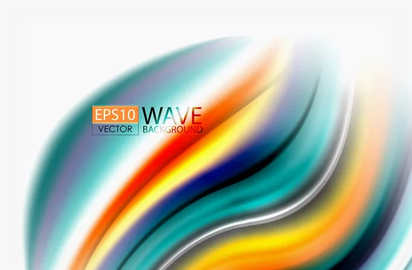 Кольорові хвилі веселки, векторний розмитий абстрактний фон — стоковий вектор