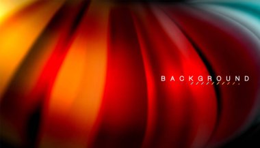 Siyah arkaplanda soyut dalga çizgileri sıvı gökkuşağı stili renk çizgileri