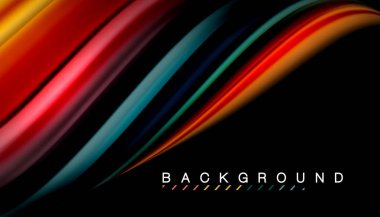 Sıvı vektör dalga arka plan renkleri karıştırma