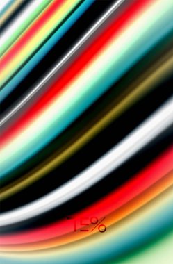 Gökkuşağı rengi dalgalar, bulanık vektör arka plan