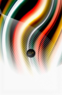 Gökkuşağı rengi dalgalar, bulanık vektör arka plan