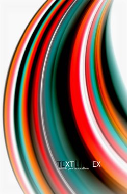 Gökkuşağı rengi dalgalar, bulanık vektör arka plan