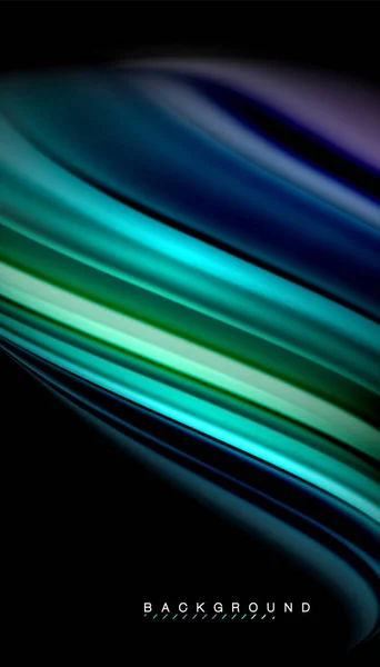 Flüssiges Mischen von Farben, Vektorwelle abstrakter Hintergrund — Stockvektor