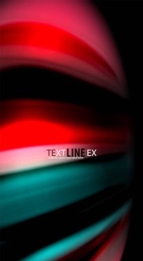 Dalga satırları sıvı gökkuşağı tarzı renk çizgili siyah arka plan üzerine soyut. Sunum, app duvar kağıdı, başlık sayfası veya poster için sanatsal illüstrasyon