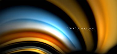 Siyah arka plan üzerinde renkli dalga satırları