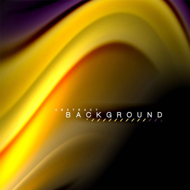 Sıvı karıştırma renkler dalga arka plan tasarlamak vektör. Renkli örgü dalgalar