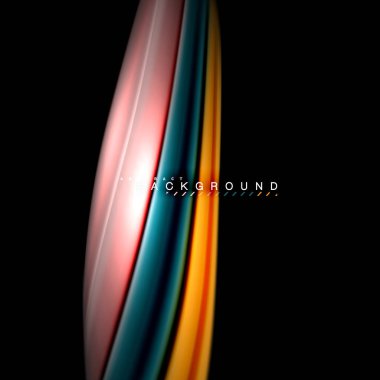 Sıvı karıştırma renkler dalga arka plan tasarlamak vektör. Renkli örgü dalgalar