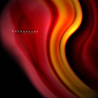 Sıvı karıştırma renkler dalga arka plan tasarlamak vektör. Renkli örgü dalgalar