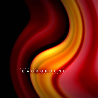 Sıvı karıştırma renkler dalga arka plan tasarlamak vektör. Renkli örgü dalgalar