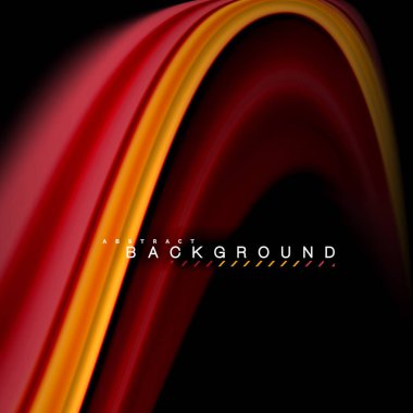 Sıvı karıştırma renkler dalga arka plan tasarlamak vektör. Renkli örgü dalgalar