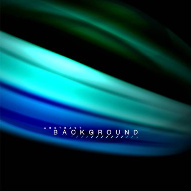 Sıvı karıştırma renkler dalga arka plan tasarlamak vektör. Renkli örgü dalgalar