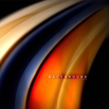 Sıvı karıştırma renkler dalga arka plan tasarlamak vektör. Renkli örgü dalgalar