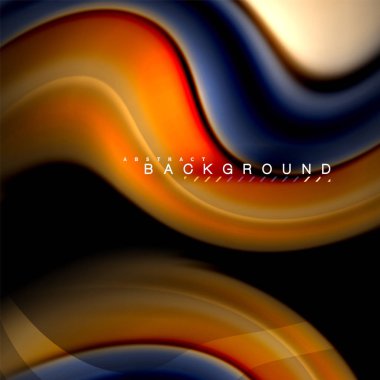 Sıvı karıştırma renkler dalga arka plan tasarlamak vektör. Renkli örgü dalgalar