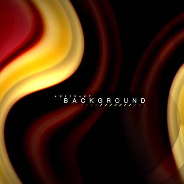 Sıvı karıştırma renkler dalga arka plan tasarlamak vektör. Renkli örgü dalgalar