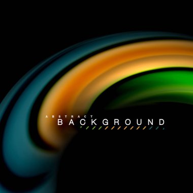 Sıvı karıştırma renkler dalga arka plan tasarlamak vektör. Renkli örgü dalgalar