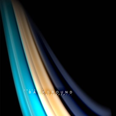 Sıvı karıştırma renkler dalga arka plan tasarlamak vektör. Renkli örgü dalgalar