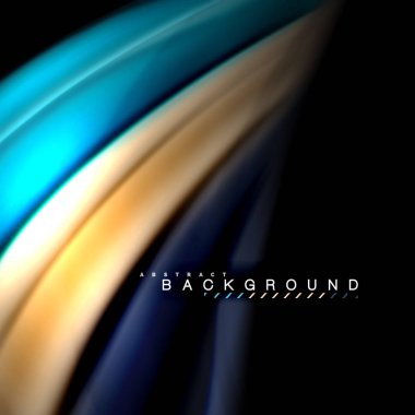 Sıvı karıştırma renkler dalga arka plan tasarlamak vektör. Renkli örgü dalgalar