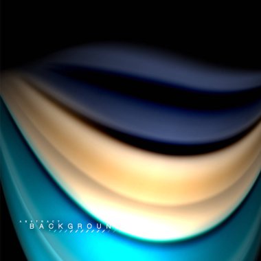 Sıvı karıştırma renkler dalga arka plan tasarlamak vektör. Renkli örgü dalgalar