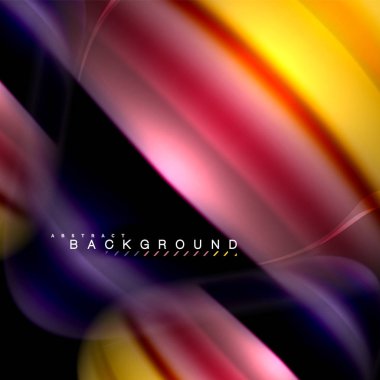 Sıvı karıştırma renkler dalga arka plan tasarlamak vektör. Renkli örgü dalgalar