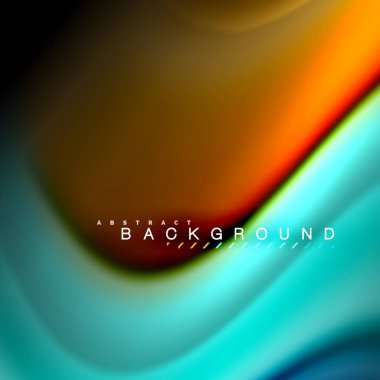 Sıvı karıştırma renkler dalga arka plan tasarlamak vektör. Renkli örgü dalgalar