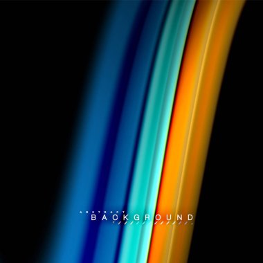 Sıvı karıştırma renkler dalga arka plan tasarlamak vektör. Renkli örgü dalgalar