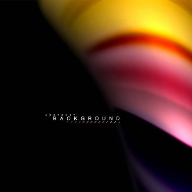 Sıvı karıştırma renkler dalga arka plan tasarlamak vektör. Renkli örgü dalgalar