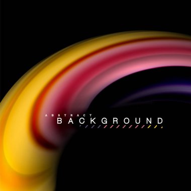 Sıvı karıştırma renkler dalga arka plan tasarlamak vektör. Renkli örgü dalgalar