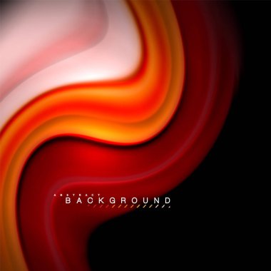 Sıvı karıştırma renkler dalga arka plan tasarlamak vektör. Renkli örgü dalgalar