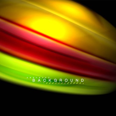 Sıvı karıştırma renkler dalga arka plan tasarlamak vektör. Renkli örgü dalgalar