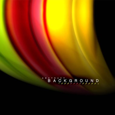 Sıvı karıştırma renkler dalga arka plan tasarlamak vektör. Renkli örgü dalgalar