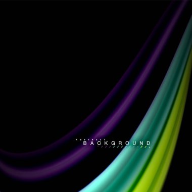 Sıvı karıştırma renkler dalga arka plan tasarlamak vektör. Renkli örgü dalgalar