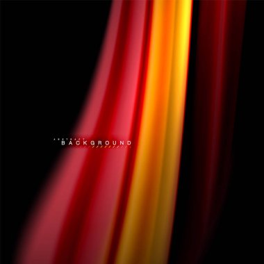 Sıvı karıştırma renkler dalga arka plan tasarlamak vektör. Renkli örgü dalgalar