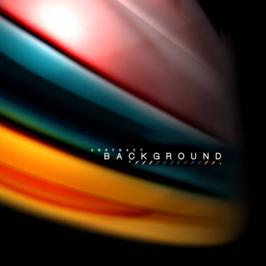 Sıvı karıştırma renkler dalga arka plan tasarlamak vektör. Renkli örgü dalgalar