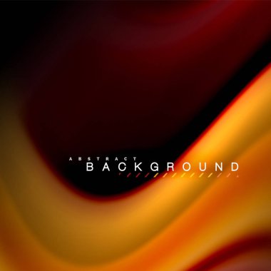 Sıvı karıştırma renkler dalga arka plan tasarlamak vektör. Renkli örgü dalgalar