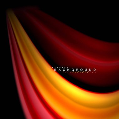 Sıvı karıştırma renkler dalga arka plan tasarlamak vektör. Renkli örgü dalgalar