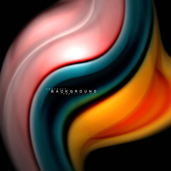 Fluide mélange de couleurs vectorielles vague abstraite conception de fond. Ondes de maille colorées — Image vectorielle