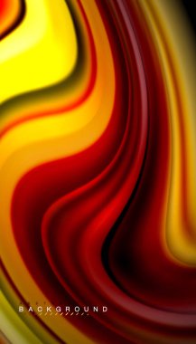 Siyah arkaplanda soyut dalga çizgileri sıvı gökkuşağı stili renk çizgileri