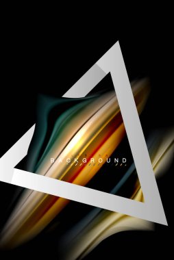 Sıvı sıvı metalik tarzı çizgi şeklinde Holografik dizayn renkleri