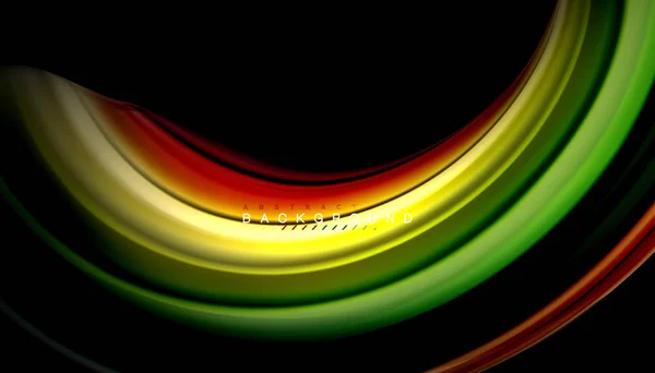 Mezcla de fluidos colores, vector de onda fondo abstracto — Archivo Imágenes Vectoriales