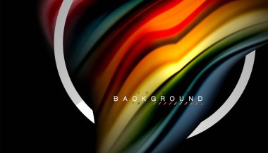 Sıvı sıvı metalik tarzı çizgi şeklinde Holografik dizayn renkleri